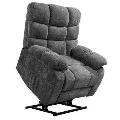 FlexiSpot Chenille Power Lift Recliner, Gray (XL6F-Cloud-DG)