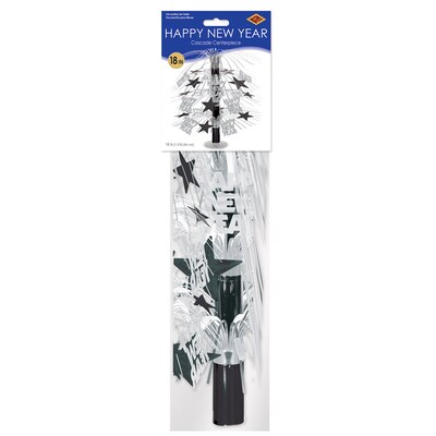 Beistle Cascade New Years Centerpiece, Black/Silver, 2/Pack (80808-BKS)