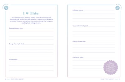 Quarto Calm Your Anxiety Guided Journal, Hardcover, 6.27" x 8.25",  Blue, 160 Pages (9781631068157)