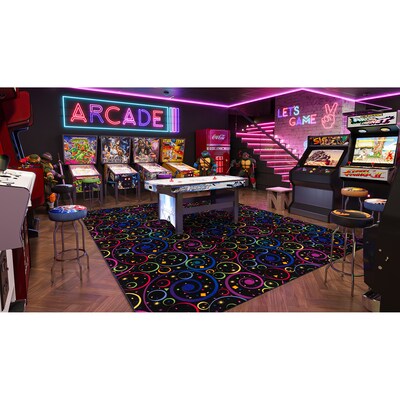 Joy Carpets Fun and Games Nylon 12' x 7'6" Machine Tufted Rug, Fluorescent (468S)