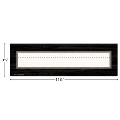 Teacher Created Resources® Modern Farmhouse Flat Nameplates, 3.5" x 11.5", 36 Per Pack, 6 Packs (TCR8526-6)