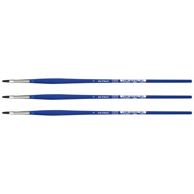 da Vinci FORTE-Acrylics Oil and Acrylic Synthetic Bristle, Filbert Brush, 3/Pack (DVXVA86504-3)