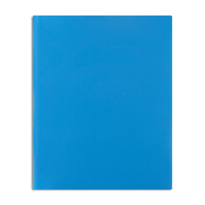 Staples® 2-Pocket Portfolio with Fastener, Blue (55477)