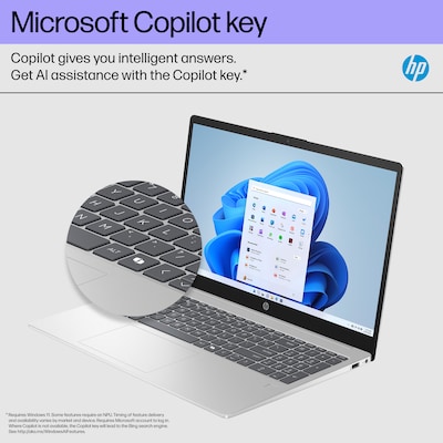 HP 15.6" LED Laptop, Intel Core i3-N305, 8GB RAM, 256GB SSD,+ 7 hours battery, Windows 11 (B42YPUA#ABA)