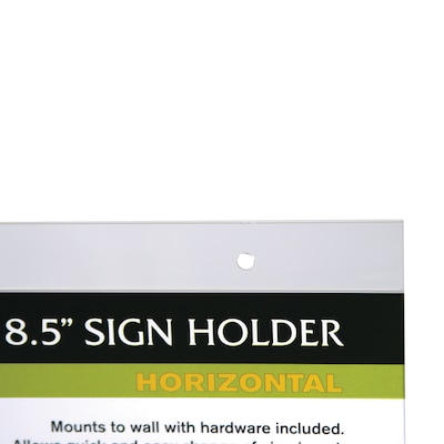 NuDell Indoor Wall Sign Holder, 11" x 8.5", Clear (38008)
