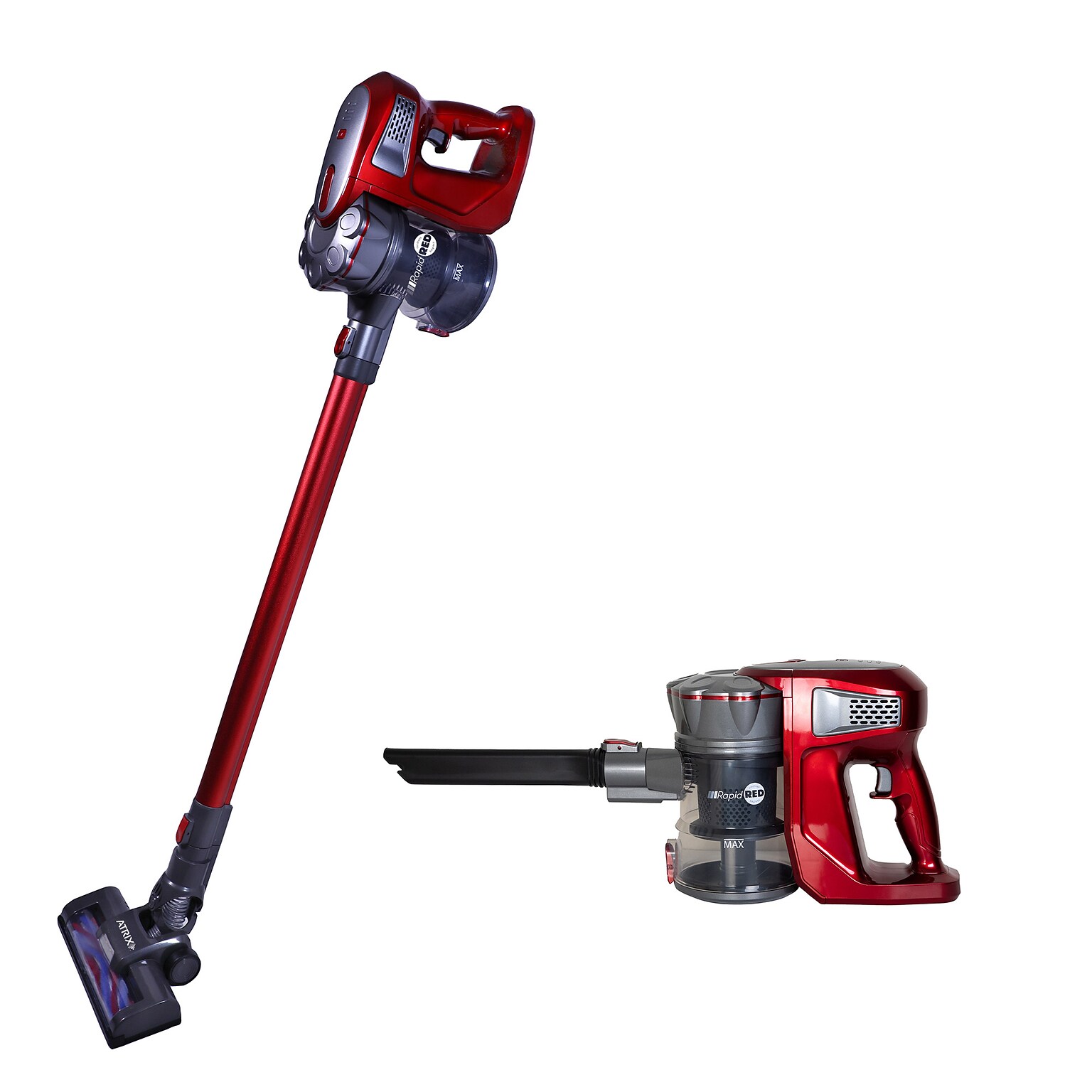 Atrix Rapid Red Cordless Stick Vacuum, Bagless, Red (ACSV-1)