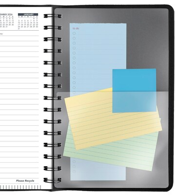2026 AT-A-GLANCE My Day 5" x 8" Daily Appointment Book, Faux Leather Cover Black (70-207-05-26)