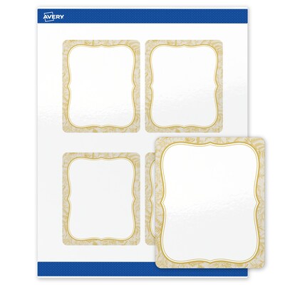 Avery Rectangle Laser/Inkjet Multipurpose Labels, 4 x 3-1/3, White, 40/Pack (19479371080)