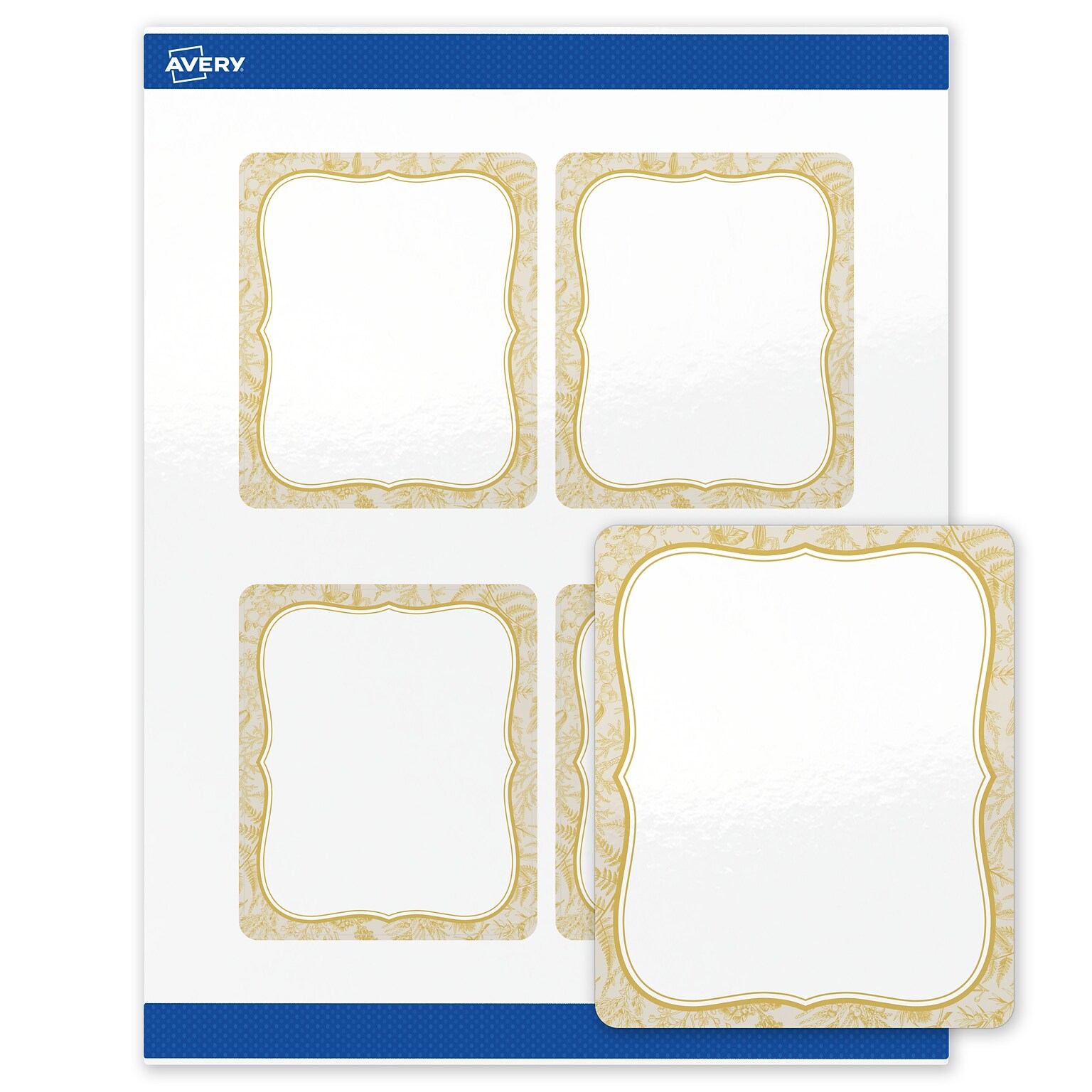 Avery Rectangle Laser/Inkjet Multipurpose Labels, 4 x 3-1/3, White, 40/Pack (19479371080)