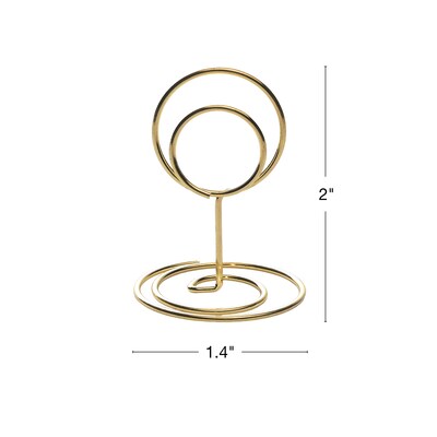 Global Printed Products Card Holder, Table Top/Countertop, Gold Metal, 20/Pack (WRHLDR-GLD)