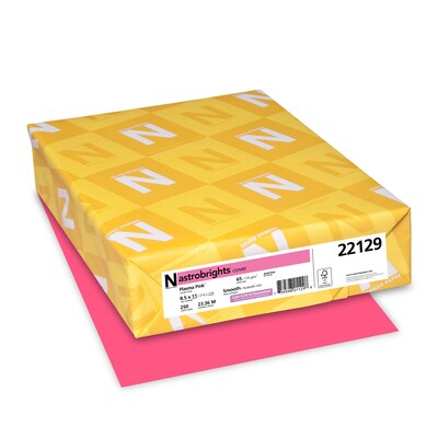 Astrobrights 65 lb. Cardstock Paper, 8.5 x 11, Plasma Pink,  250 Sheets/Ream, 8 Ream (9WAU22129CT)