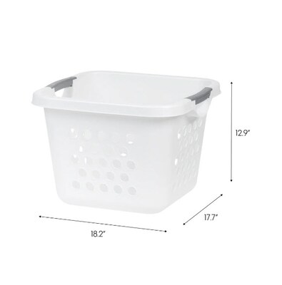 IRIS USA 8 Gal Compact Laundry Basket with Easy Lift Handles, 3/Pack (584155)