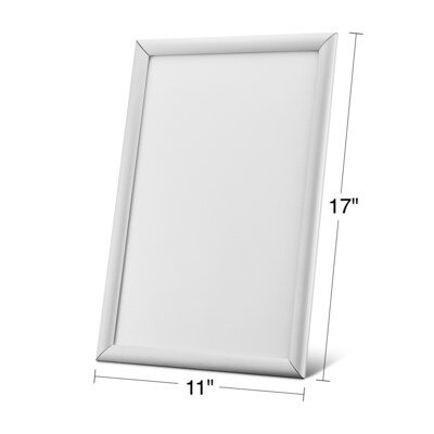 Quill Brand® Poster Holder, 11" x 17", Silver Aluminum (28072)