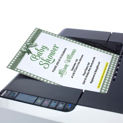 Great Papers Sage Green Bow Everyday Letterhead, Multicolored, 50 Sheets/Pack (2025008)