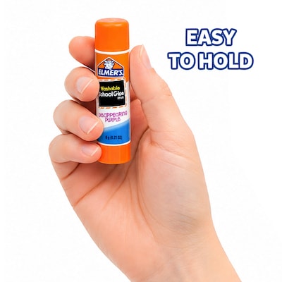 Elmer's Disappearing Washable Removable Glue Sticks, 0.21 oz., Disappearing Purple, 12/Pack (E1559)