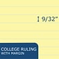 Roaring Spring Wide Notepad, 11" x 9.5", College Ruled, 20 lb. Heavyweight Paper, Yellow, 40 Sheets/Pad, 48 Pads/Case (74501CS)