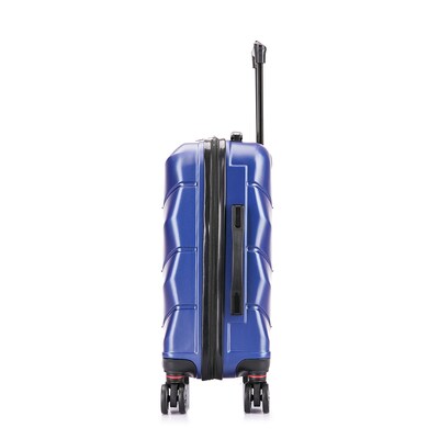 DUKAP Zonix 20" Hardside Carry-On Suitcase, 4-Wheeled Spinner, TSA Checkpoint Friendly, Blue (DKZON00S-BLU)