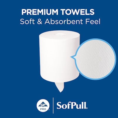 SofPull Centerpull Paper Towels, 1-Ply, 320 Sheets/Roll, 6 Rolls/Pack (28124)