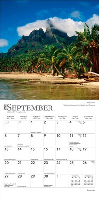 2026 BrownTrout Beaches 7" x 7" Monthly Wall Calendar (9798330702350)