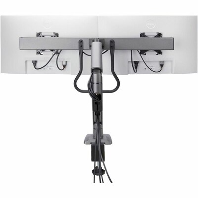 StarTech Adjustable Dual Monitor Arm, Up to 27", Black (H2M1AS2-MONITOR-ARM)