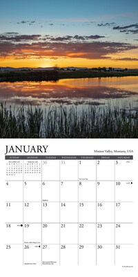 2026 Willow Creek Sunsets 7" x 0.17" Monthly Wall Calendar (53775X)