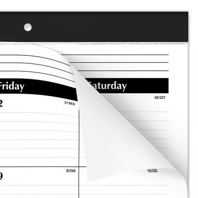 2027 AT-A-GLANCE 24" x 19" Monthly Desk Pad Calendar, White/Black (SK30-00-27)