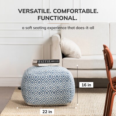 Anji Mountain Cherokee Nightlife Fabric Rectangular Pouf Ottoman (AMBPF075-2014)