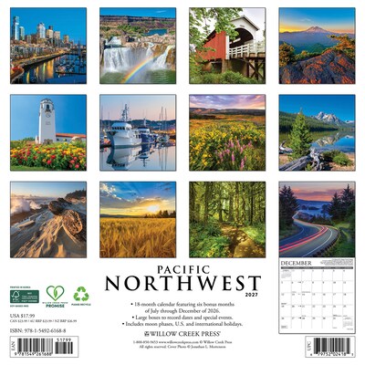 2027 Willow Creek Pacific Northwest  12 x 12 Monthly Wall Calendar (61688)