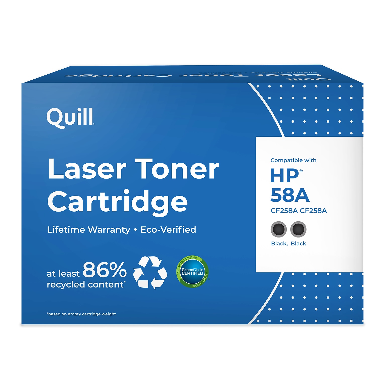 Quill 58A Remanufactured Black Standard Yield Toner Cartridge Replacement for HP CF258A, 2/PK (QULCF258AR2PK)