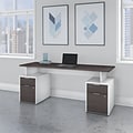 Bush Business Furniture Jamestown 72W Desk with 4 Drawers, Storm Gray/White (JTN005SGWHSU)