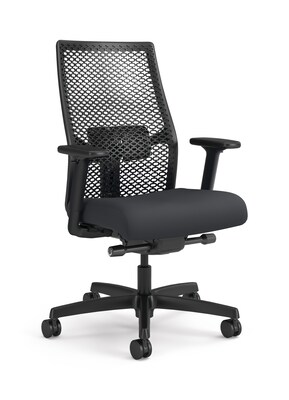 HON Ignition 2.0 Ergonomic Vinyl/ReActiv Swivel Task Chair, Basalt (HIWMRAKD.Y2.A.H.0S.SX23.BL.SB.T)