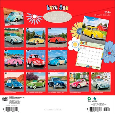 2026 BrownTrout Love Bug 12 x 12 Monthly Wall Calendar (9798330704415)