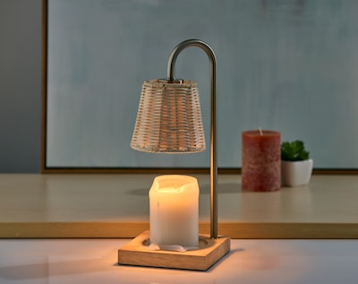Simplee Adesso Ridgley Candlewarmer 13.25" Halogen Table Lamp, Antique Brass (SL1190-21)