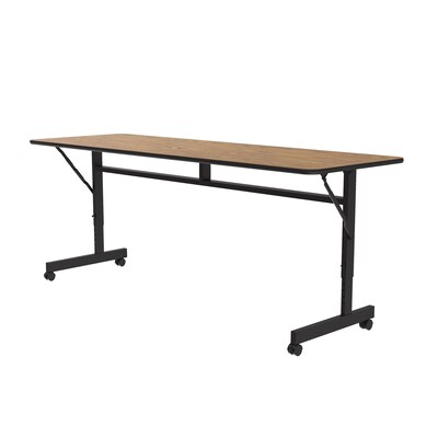 Correll Econoline Flip Top Nesting Table, 24x72, Medium Oak (FTM2472TF-06)