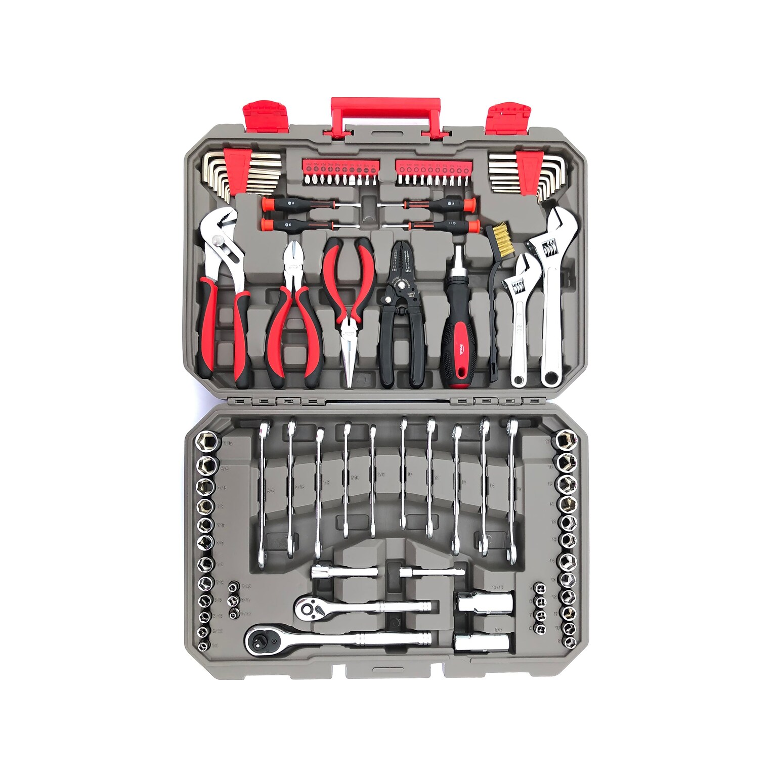 Apollo Tools Mechanics Tool Set, 95-Piece, Gray/Red (DT1242)