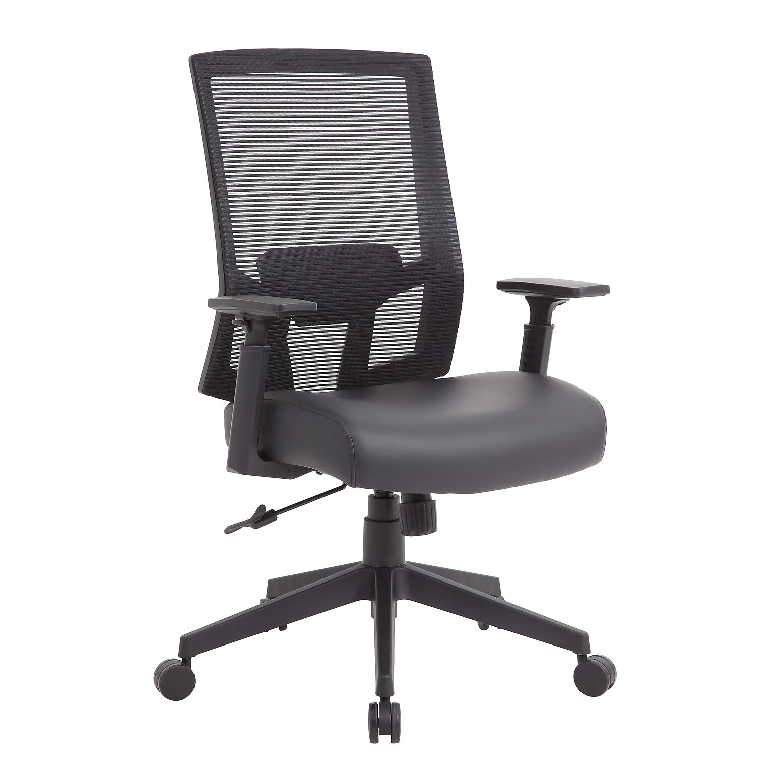 Boss Office Products Mesh/Vinyl Swivel Task Chair, Black (B6044AM-BK)