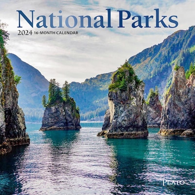 2024 Plato National Parks 7 x 14 Monthly Wall Calendar (9781975466107)