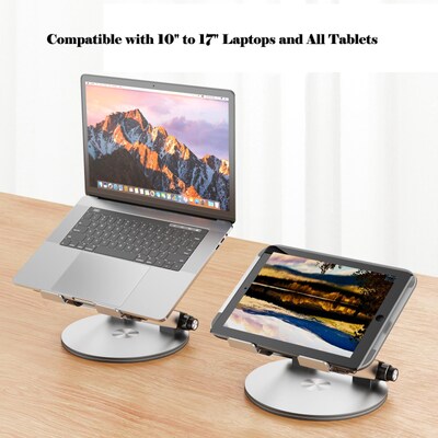 MyBat Pro Ergonomic Push-Button Laptop Holder Adjustable Clear Heavy-Duty Stand