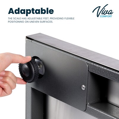Viva Comfort ME904 Bariatric Scale with Wheels, 660 lbs. Capacity, Silver (ADI904-05-MK)