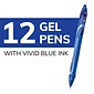 BIC Gel-ocity Quick Dry Retractable Gel Pen, Medium Point, 0.7 mm, Blue Ink, 12/Pack (RGLCG11-BLU)