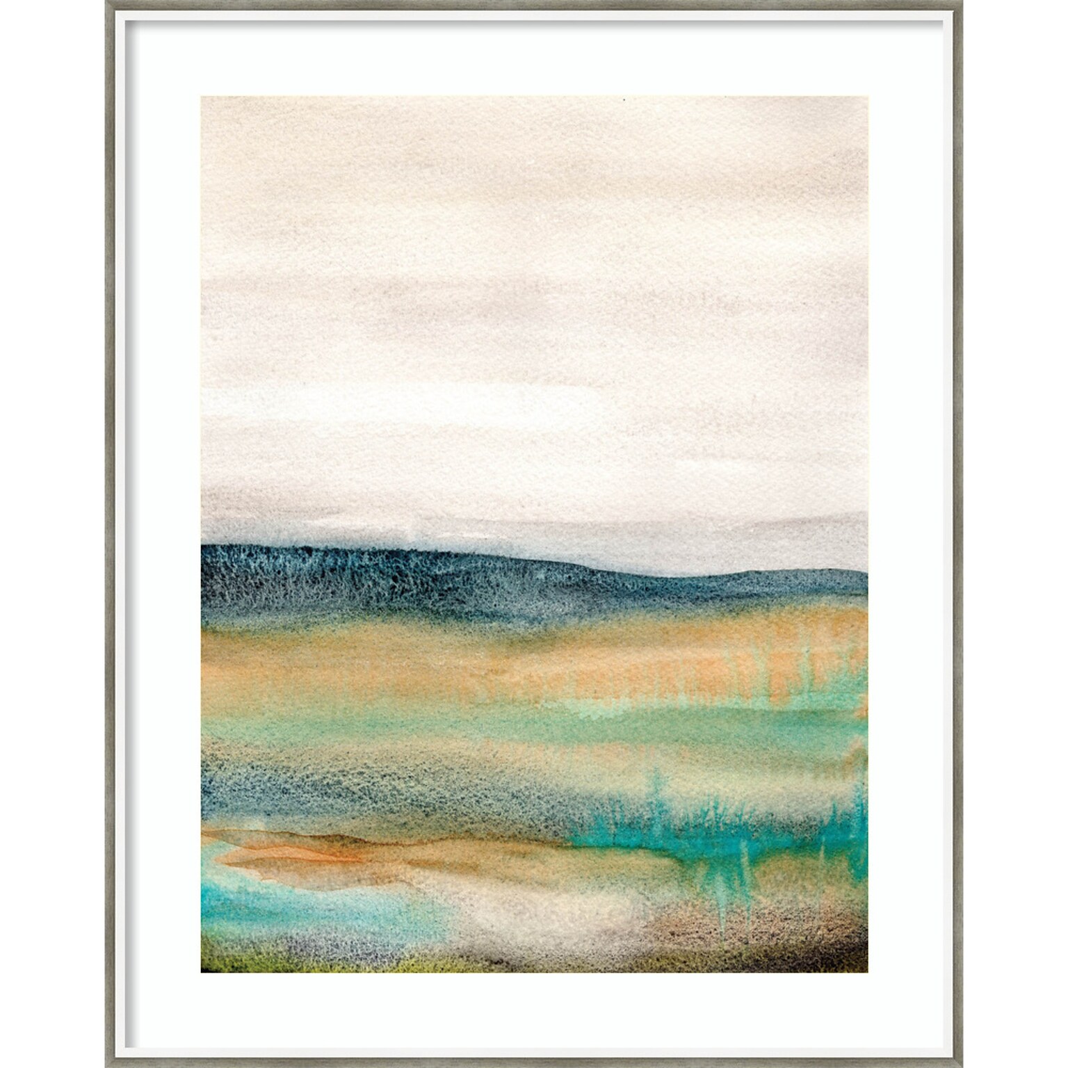 Amanti Art Foggy Mountain by Xizhou Xie Wood Framed Wall Art Print, 33 x 41 (A42677450023)