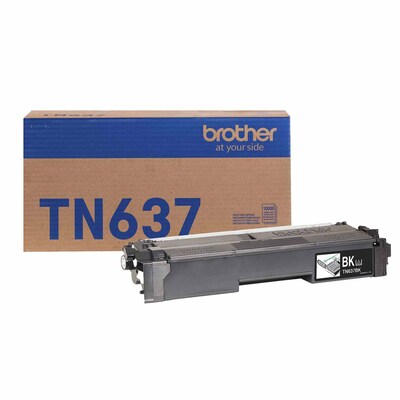 Brother TN637 Ultra High Yield Black Toner Cartridge, Prints Up to 10,000 Pages (TN637BK)