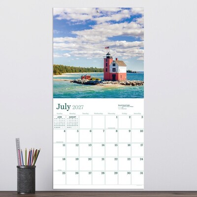 2027 TF Publishing Lighthouses 12" x 12" Monthly Wall Calendar (27-1016)