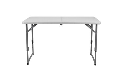 National Public Seating BFHT Series 24 x 48 Fold-In-Half Folding Table, Grey (BFHT-2448A)