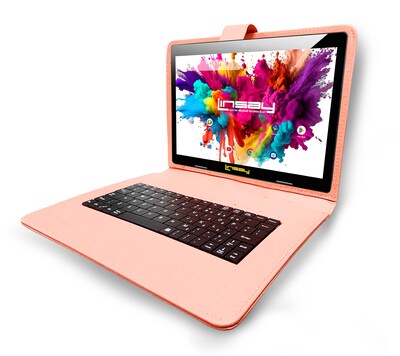 LINSAY 10.1 OCTA CORE Android 13 Tablet Bundle with Keyboard Case Backpack and Pen, 128GB (F10XIPGC