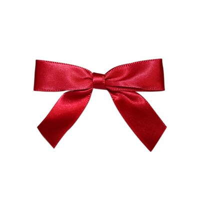 JAM Paper Satin Bows, Scarlet Red, 100/Pack (52640349174)