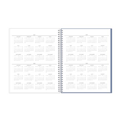2025-2026 Blue Sky Tanya Blue 8.5" x 11" Academic Year Daily Planner, Plastic Cover, Multicolored (156259)
