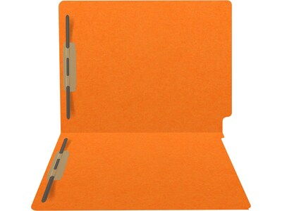 Medical Arts Press Heavy-Duty End Tab File Folder, Straight Cut, Letter-Size, Orange, 40/Box (S-09459-ORG)