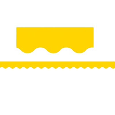 Teacher Created Resources Yellow Gold Scalloped Border Trim, 35 ft., Yellow Gold (TCR4599)