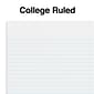 Staples Premium 3-Subject Notebook, 5.88" x 9.5", College Ruled, 138 Sheets, Green (TR58354)